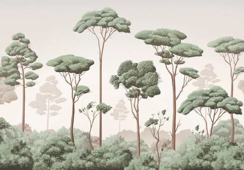 Pine forest breeze wallpaper