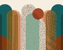 Trendy graphic art pop wallpaper