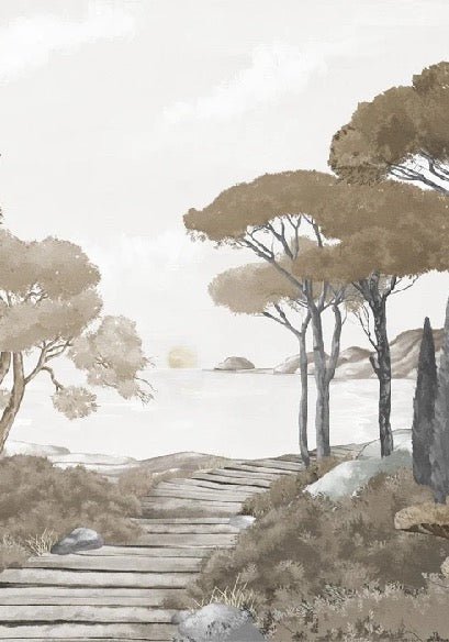 Wallpaper stroll in the calanques brown