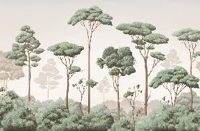 Pine forest breeze wallpaper