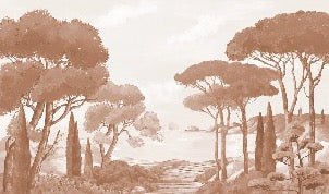 Wallpaper stroll in the calanques terracotta