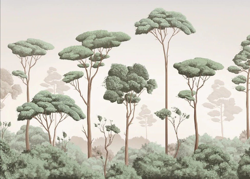 Pine forest breeze wallpaper