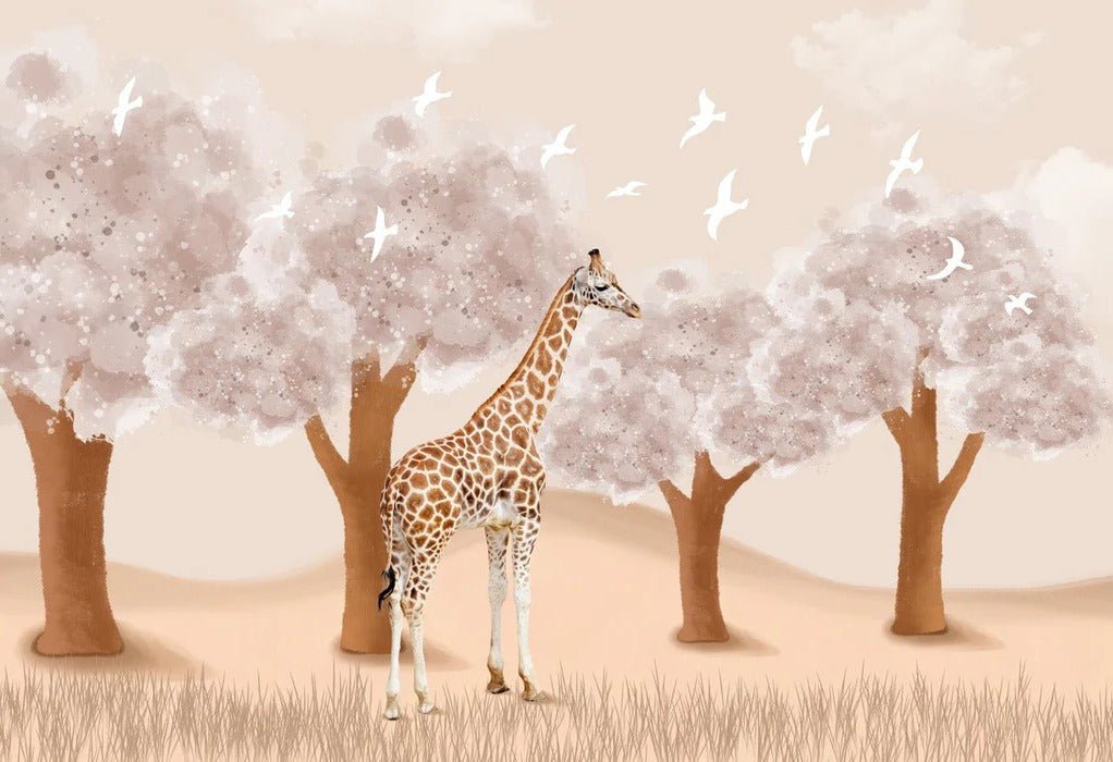 Children's bedroom wallpaper Giraffe in the Savannah