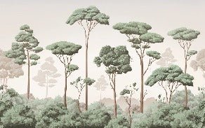 Pine forest breeze wallpaper