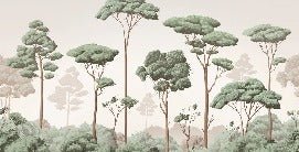 Pine forest breeze wallpaper