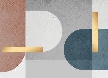 Graphic cement wallpaper