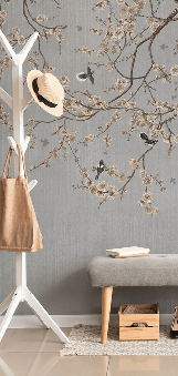 Floral branch wallpaper