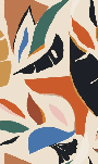 Contemporary botanical wallpaper