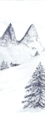 Watercolor wallpaper of an Alpine dream