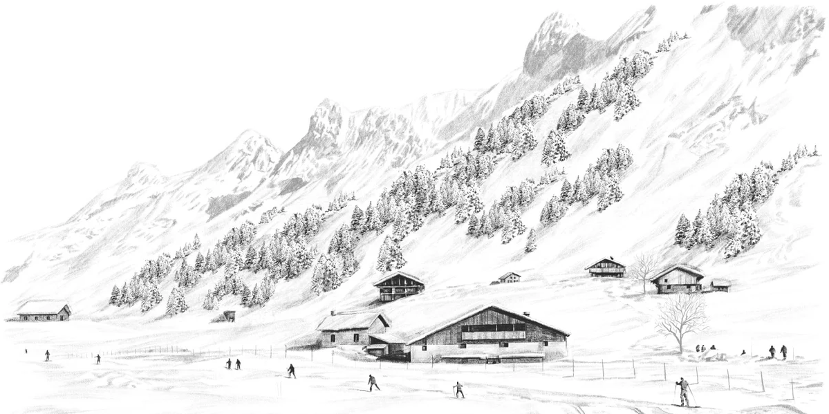 Clusaz cross-country skiing mountain wallpaper Confins