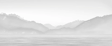 Papier peint Annecy et son lac paisible noir et blanc - Muralconcept