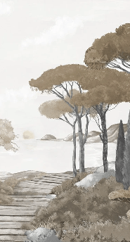 Brown coastal cliff wallpaper