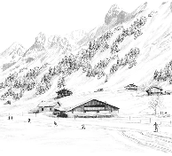 Clusaz cross-country skiing mountain wallpaper Confins
