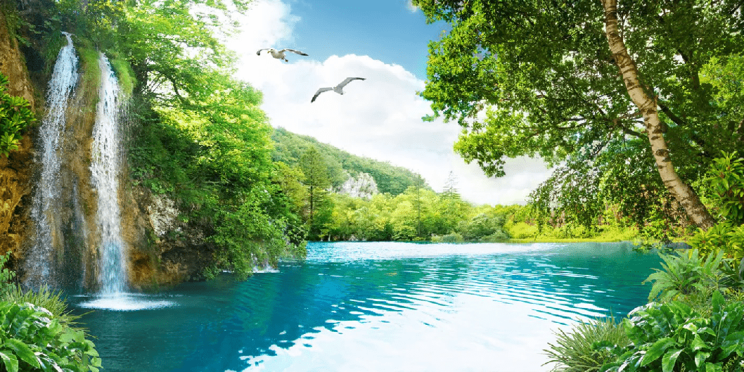 Papier peint Cascade détente, XXL, tendance