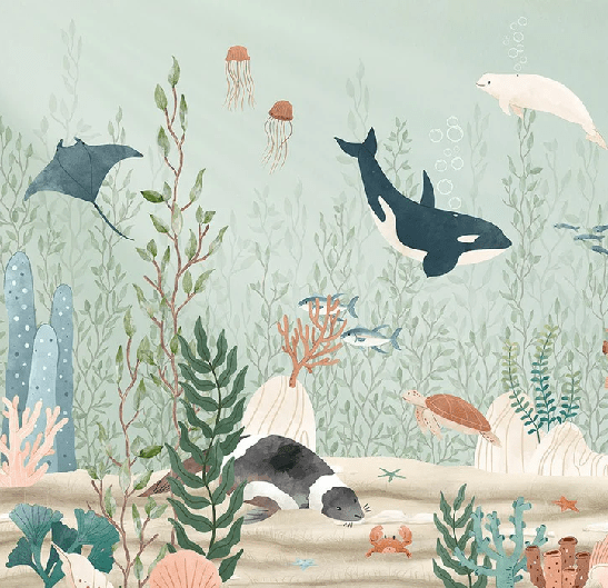Baby marine world wallpaper