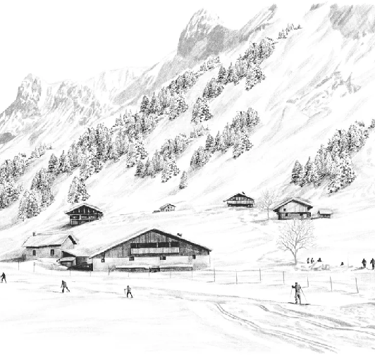 Clusaz cross-country skiing mountain wallpaper Confins