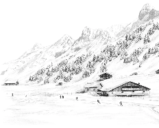 Clusaz cross-country skiing mountain wallpaper Confins