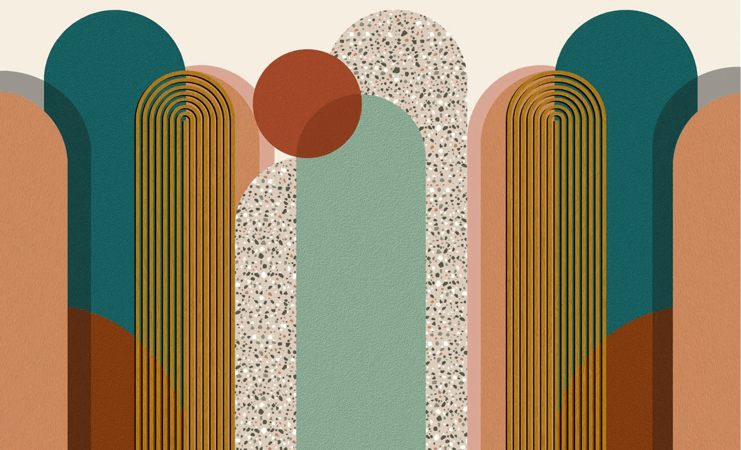 Trendy graphic art pop wallpaper