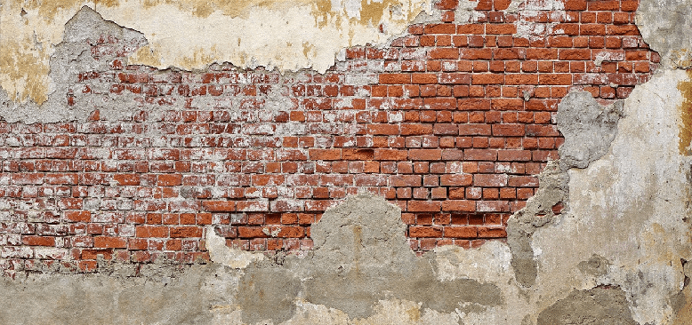 Broken brick bistro wallpaper
