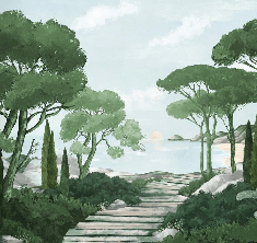 Wallpaper stroll through the green creeks