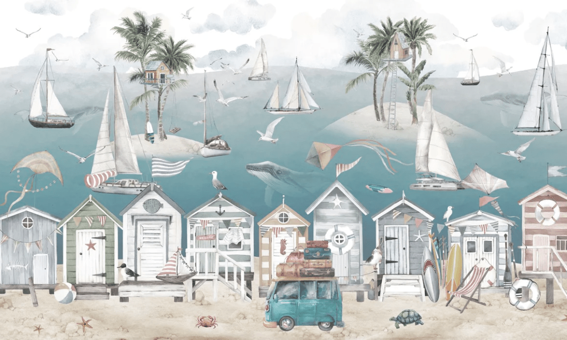 Children's bedroom wallpaper - Cabane des mers