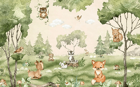 Baby animal plush wallpaper