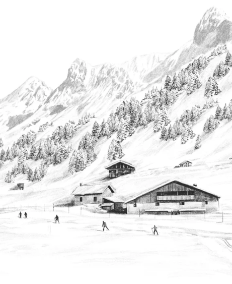 Clusaz cross-country skiing mountain wallpaper Confins