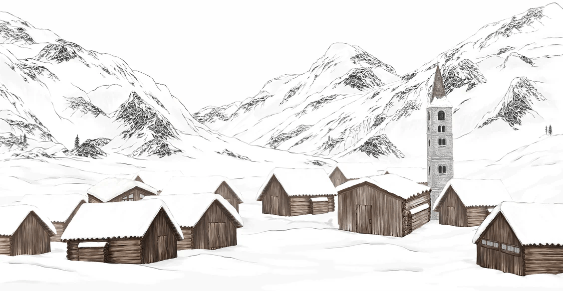 Val d'Isère village wallpaper