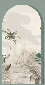 Lush green arches wallpaper