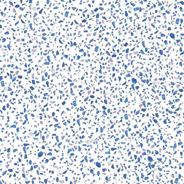 Indigo terrazzo effect wallpaper