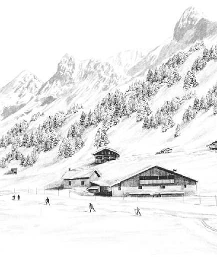 Clusaz cross-country skiing mountain wallpaper Confins