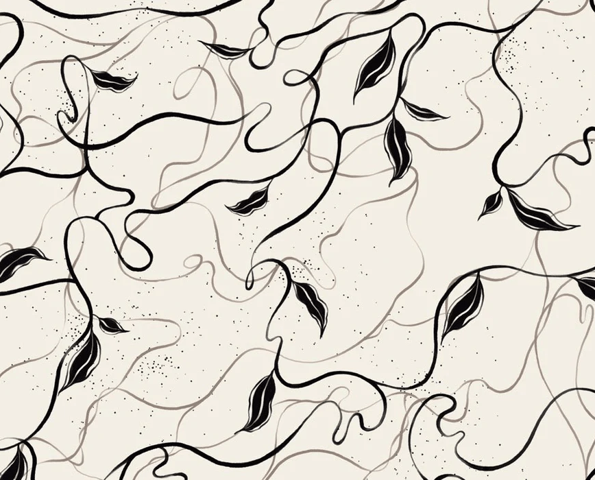 Plant-based wallpaper - Greige lines