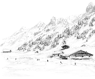 Clusaz cross-country skiing mountain wallpaper Confins