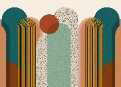 Art pop deco graphic trend wallpaper