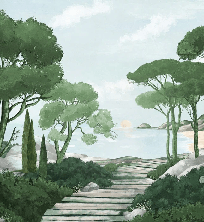 Wallpaper stroll through the green creeks