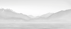 Papier peint Annecy et son lac paisible noir et blanc - Muralconcept