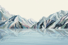 Annecy arty blue wallpaper