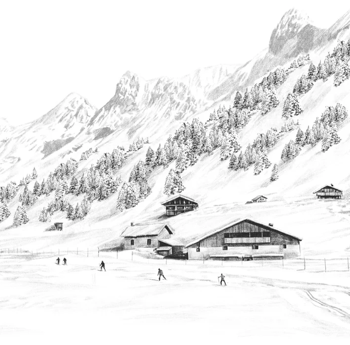 Clusaz cross-country skiing mountain wallpaper Confins