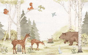 Enchanted forest wallpaper for children's bedrooms