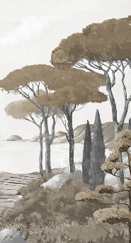 Brown coastal cliff wallpaper