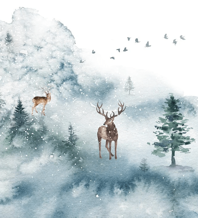 Cerf & Scandinave wallpaper