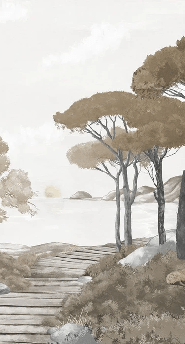 Brown coastal cliff wallpaper