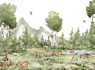 Forest animals wallpaper