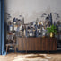 Papier peint village maisons exotiques, mural concept, tendance