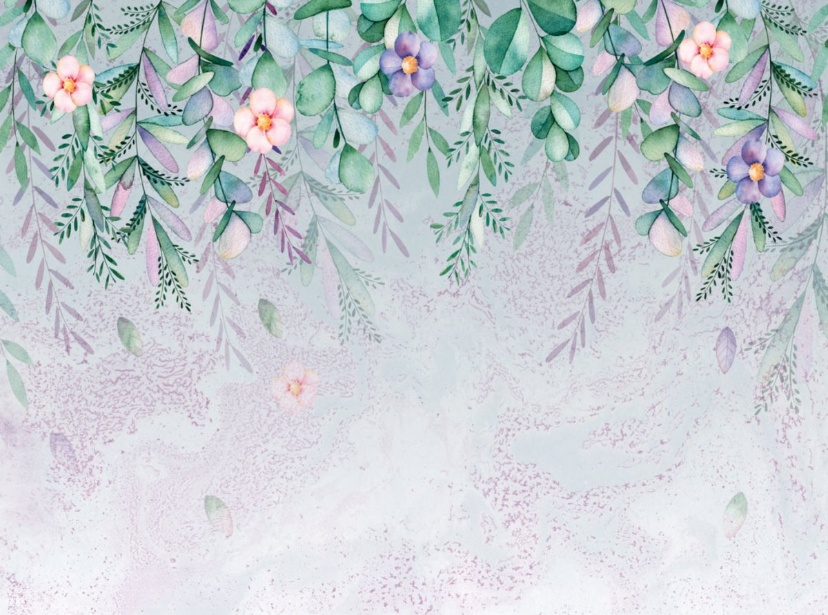 Romantic plant panorama wallpaper W332cm x H247cm