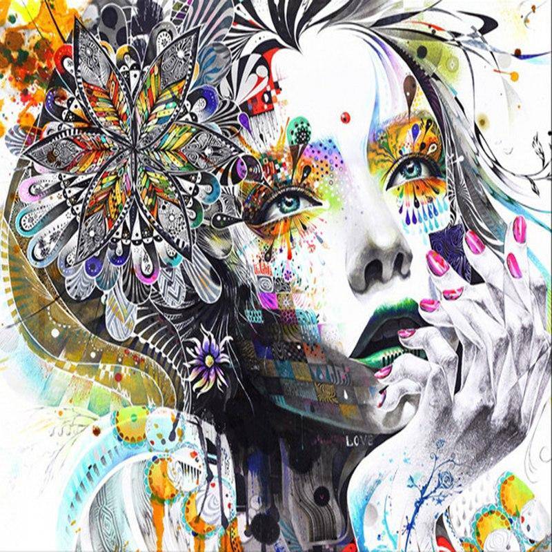Papier peint  Visage Graffiti Peinture Ado - papier peint sur mesure francais - muralconcept