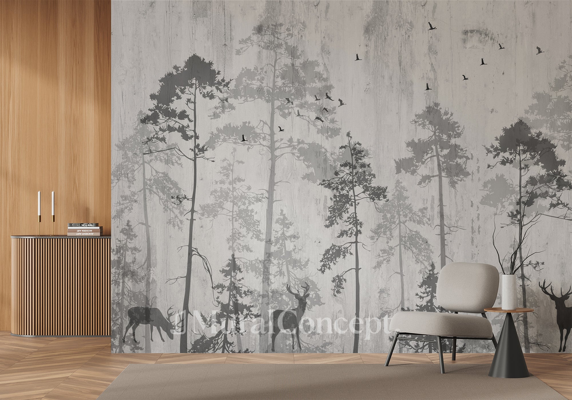 Papier peint Forêt Nostalgique - panoramique français