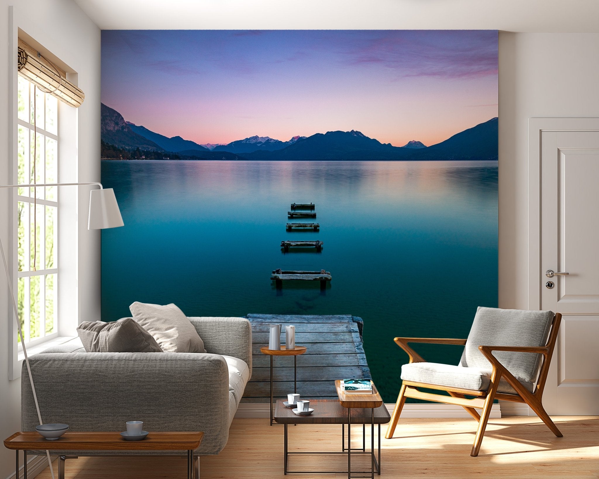 Papier peint le ponton secret d'Annecy - panoramique français