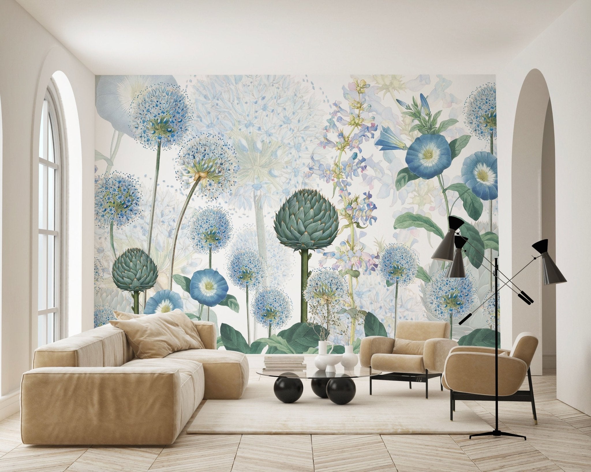 Papier peint printemps des fleurs - panoramique français