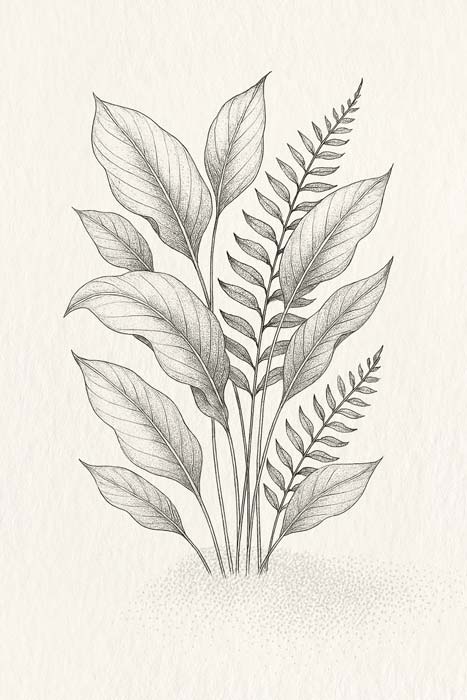 Papier peint végétal - Muralconcept